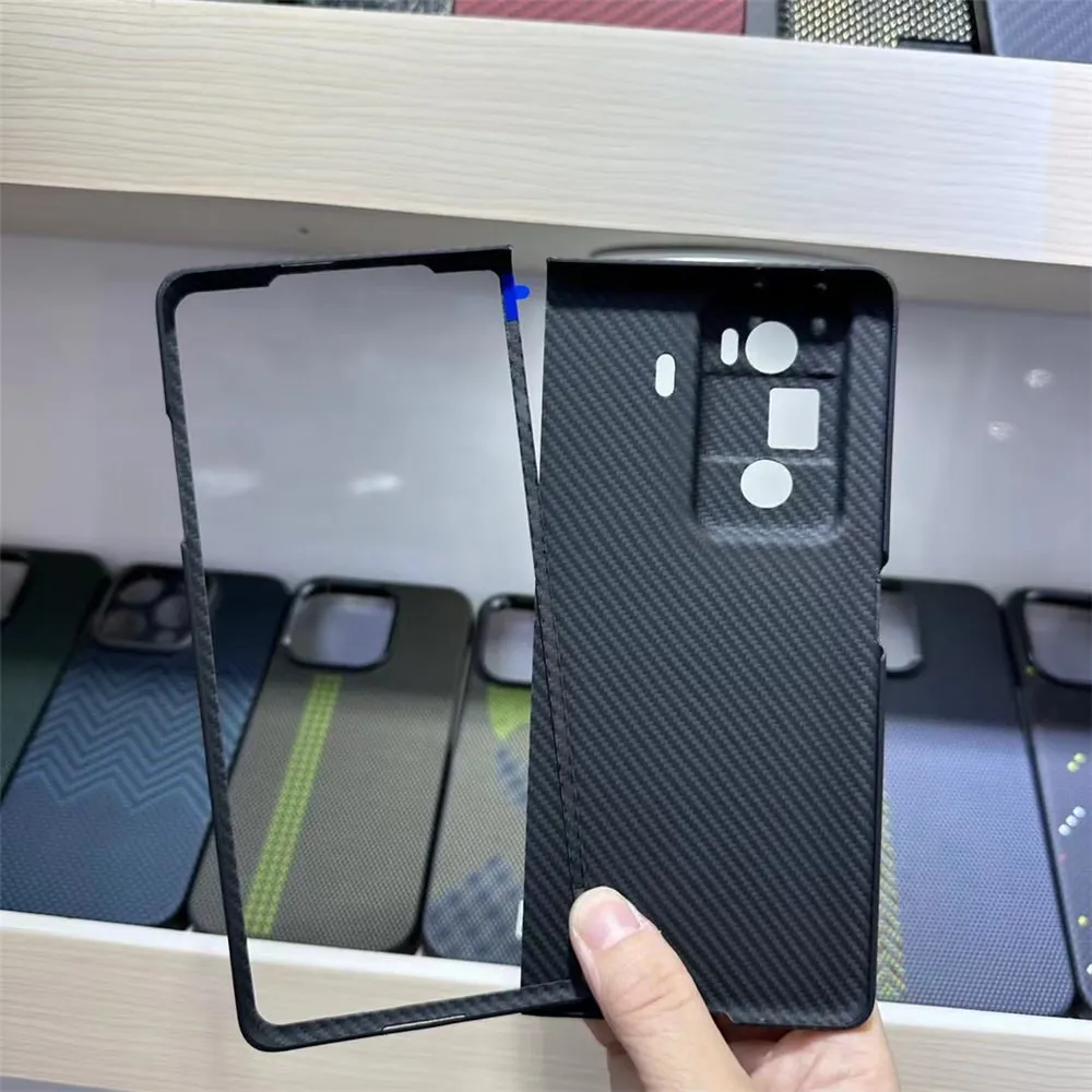 Funda delgada de aramida de fibra de carbono Real auténtica para Honor Magic Vs3, carcasa dura mate