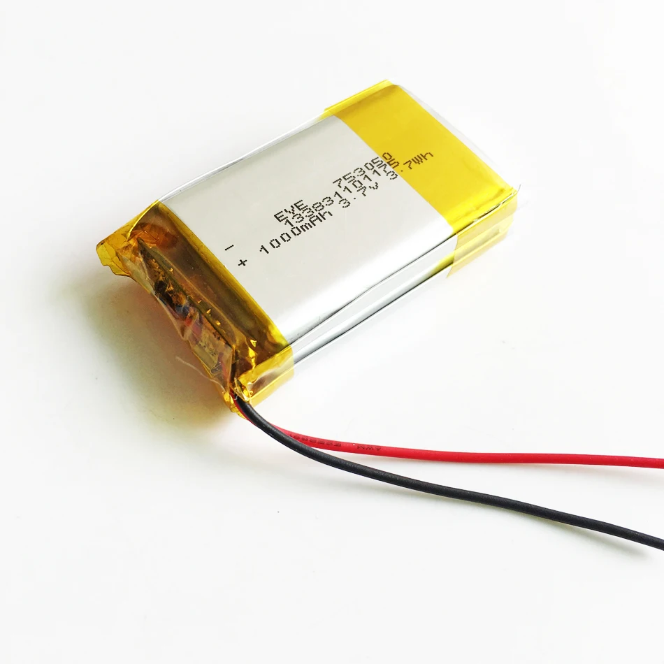 3.7V 2000mAh เซลล์แบตเตอรี่แบบชาร์จไฟได้ลิเธียมโพลิเมอร์ Li Po สำหรับแผ่นดีวีดีกล้องแท็บเล็ต PC แบตสำรอง PSP แล็ปท็อป GPS 153050