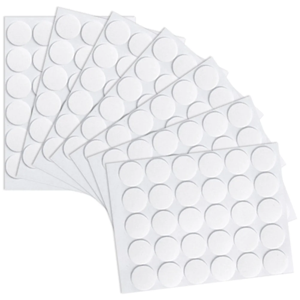 

7 Packs Double Sided Stickers White Acrylic Removable Adhesive Dots Clear Tape Photo Wall Decor Paint Safe 10mm Size