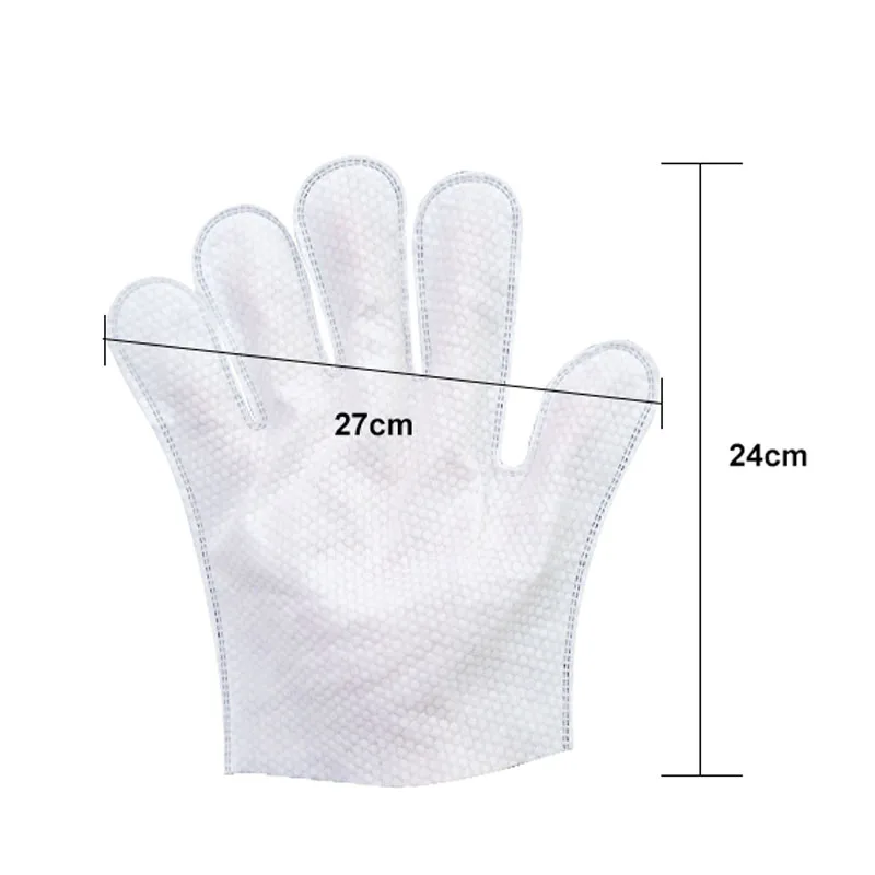 60pcs Cat Dog Disposable Glove Towels Pet Wash Free Glove No Rinse Washing Gloves Towels Deodorizing Dry Cleaning Wet Towels