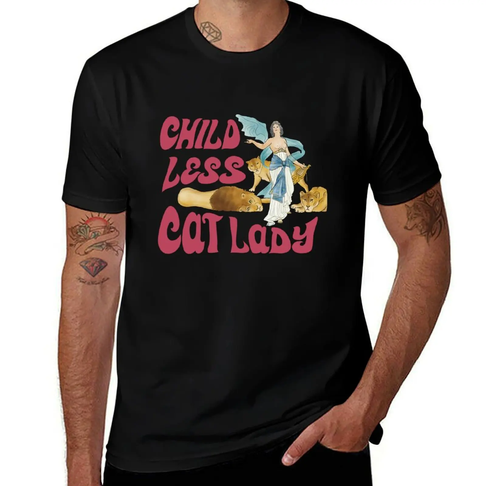 Childless Cat Circe T-Shirt boys whites anime plus size men clothing