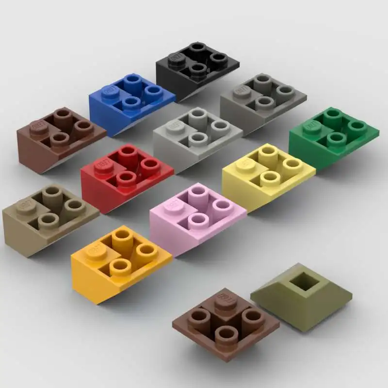 50pcs  Puzzle Particle 3676 Inverted 45 2x2 Building Blocks Kit Double Convex Slope Plate Bricks DIY Toy Gifts Dropshipping