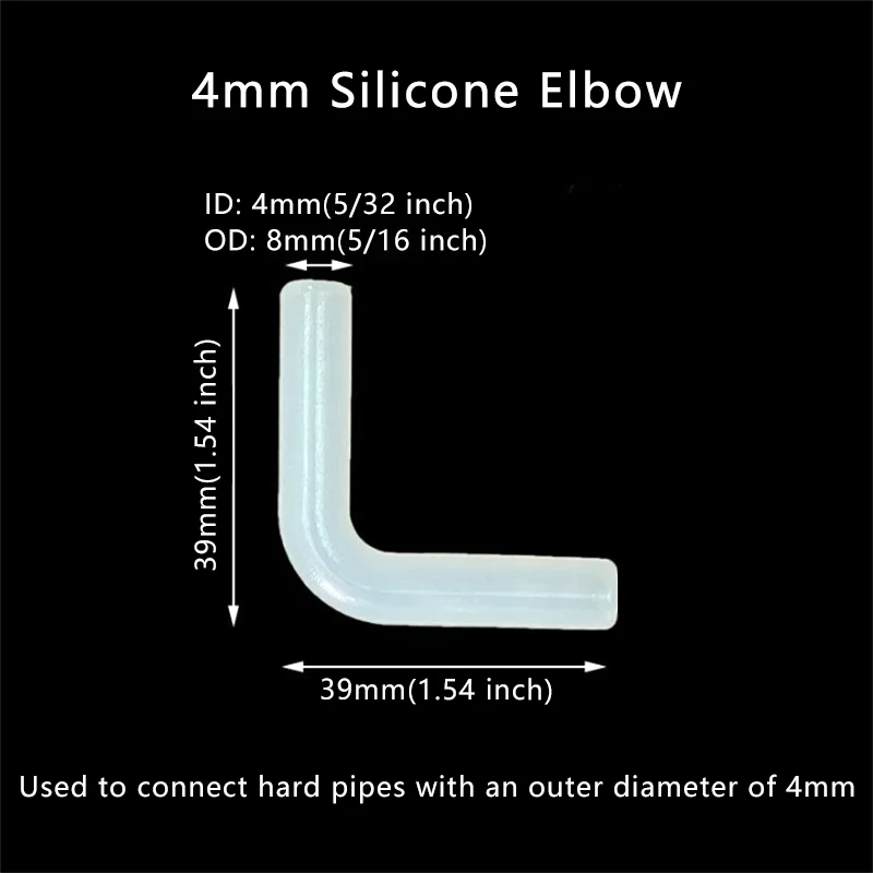 Silicone Elbow Flexible Repair Joint Hard Tube Soft Connector Right Angle Rubber Coupling Pipe Fish Tank Irrigation Garden