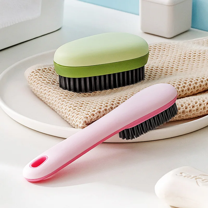 New Household Shoe Brush Short Laundry Brush Soft Bristles That Do Not Hurt Shoe Boards Long Handle Hanging Hole Shoe Brush