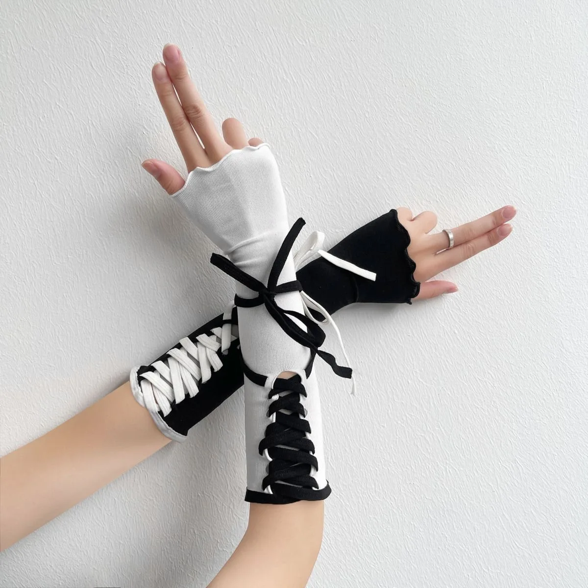 

Y2k glooves Lolita аксессуары для косплея перчатки без пальцев готический каваи косплей японский стиль JK нарукавные перчатки для hallo