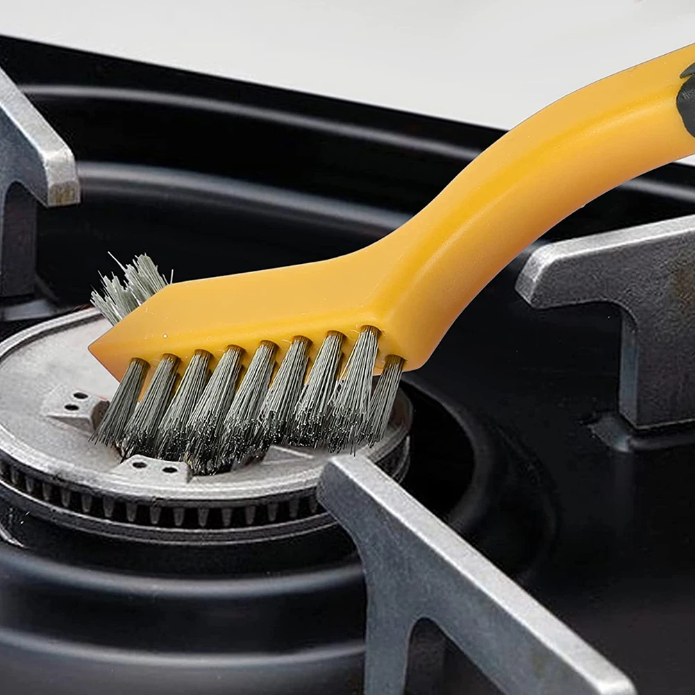 1 Pc Wire Brushes Steel Copper Brush Industrial Manual Tools With Curved Handle Cleaning Brush Household Cleaning