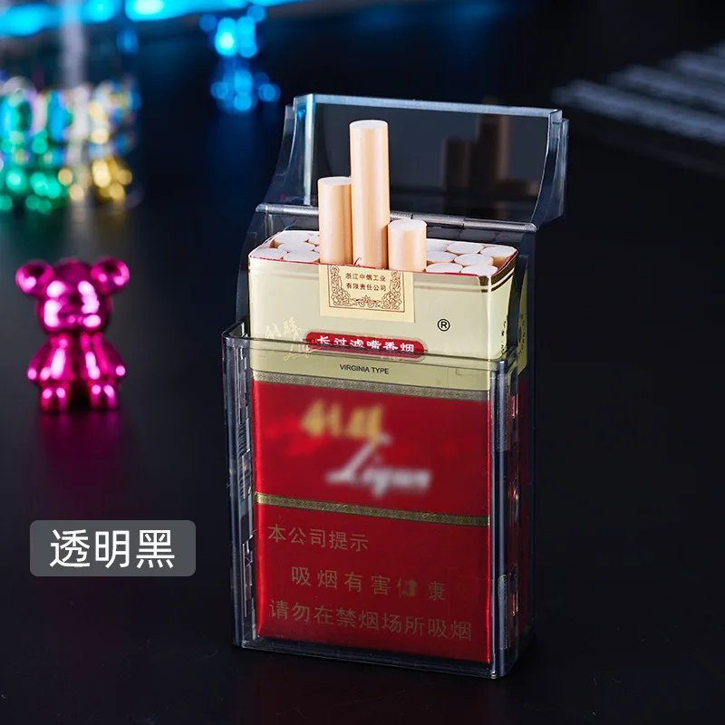 Transparent Cigarette Box, Moisture-Proof and Pressure-Resistant, ABS Plastic, Good Appearance, 20 Cigarettes, New