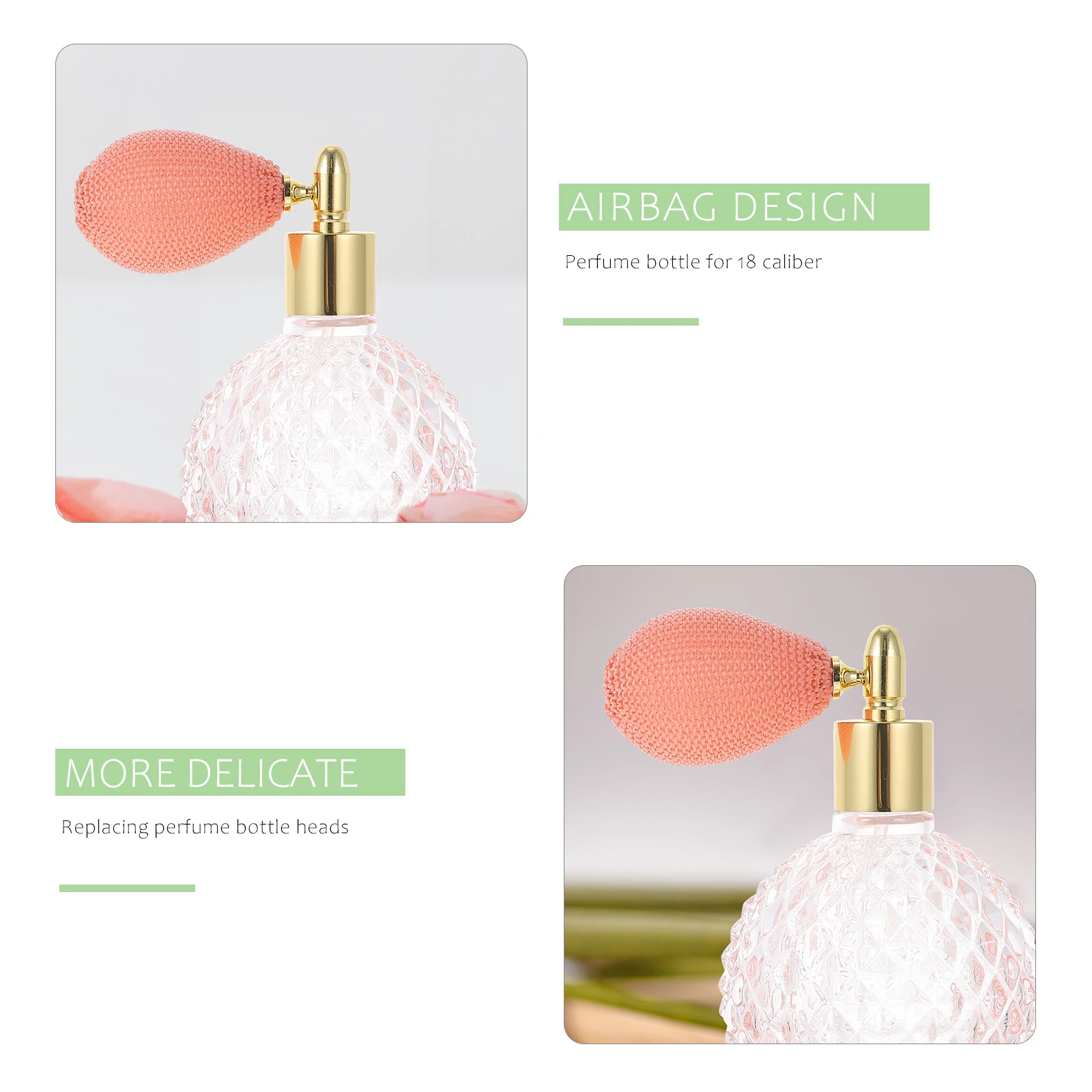 

Perfume Bottle Gasbag Replacement Head Spray Pump Suitable for 18 Calibre Bottles Uniform Mist Sprayer for Spray Bottle