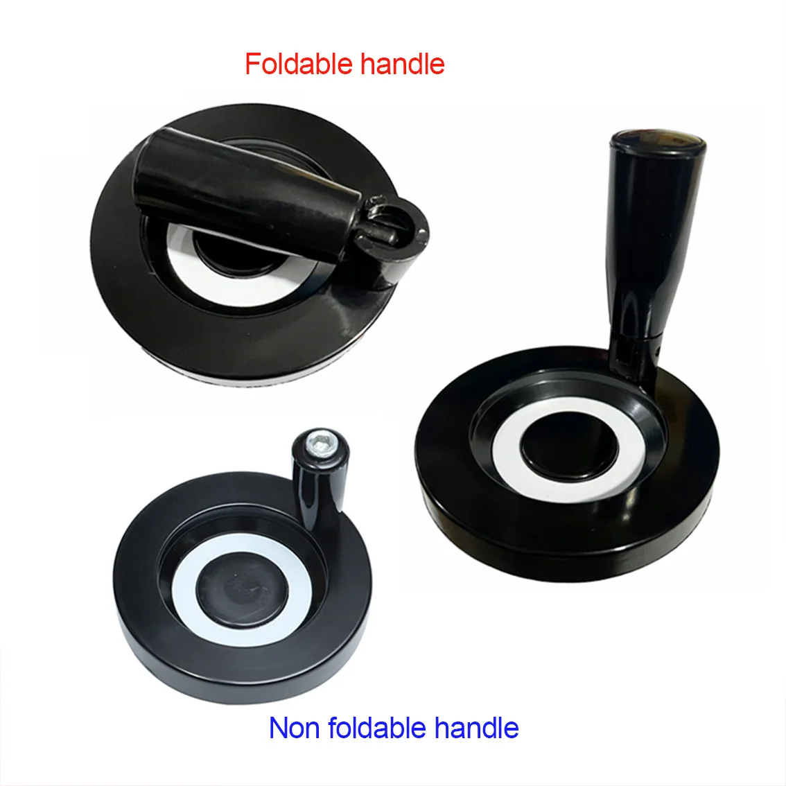 Roue à main en bakélite galvanisée, poignée détachable Non pliable pour fraiseuse, tour, imprimante 3D CNC, 63/80/100/125/160/200mm