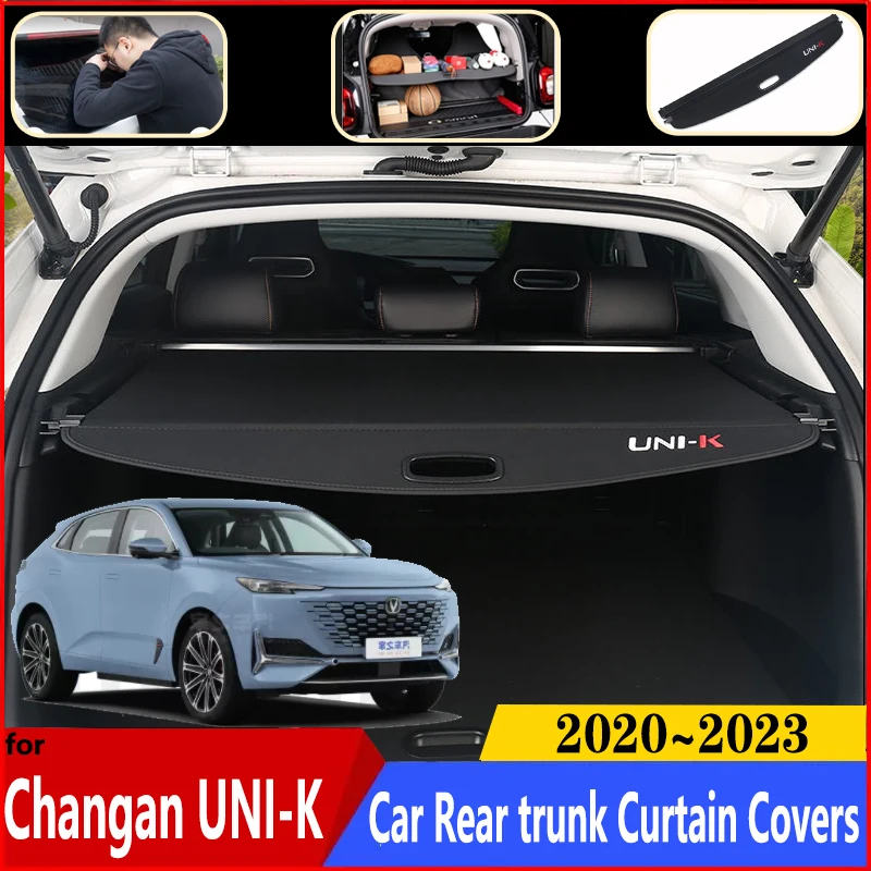 Car Trunk Curtain For Changan UNI K Accessories 2023 2022 2021 2020 UNI-K Trunk Luggage Curtain Trunk Cargo Covers Accessories