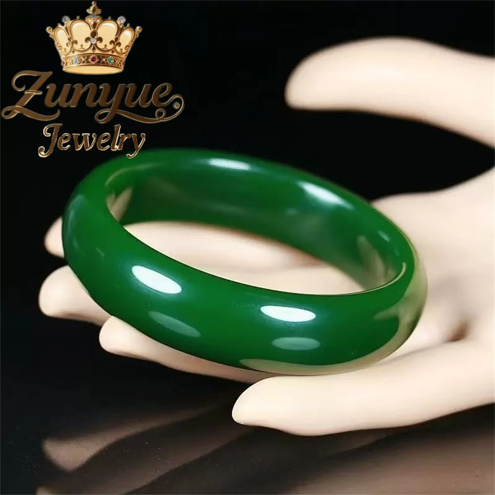 

Hetian Jade Green Spinach Bracelet Green Jade Bracelet Fashion Jewelry Handicraft Best Selling Fashion Jewelry Exquisite Elegant