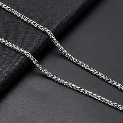 Chavin 4 Mm. 55 Cm. Auger Steel Men 'S Chain Necklace Dg34 Fashion Elegant Showy Gift