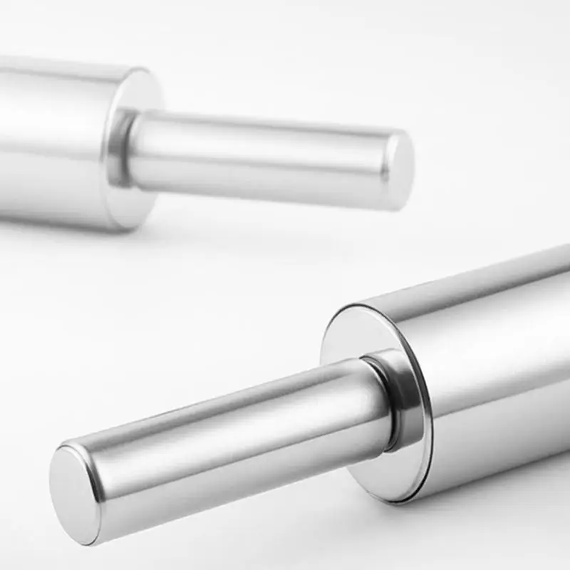 

652F Stainless Steel Dough Roller Nonstick Rolling Pin For Baking Cakes Cookie Bread