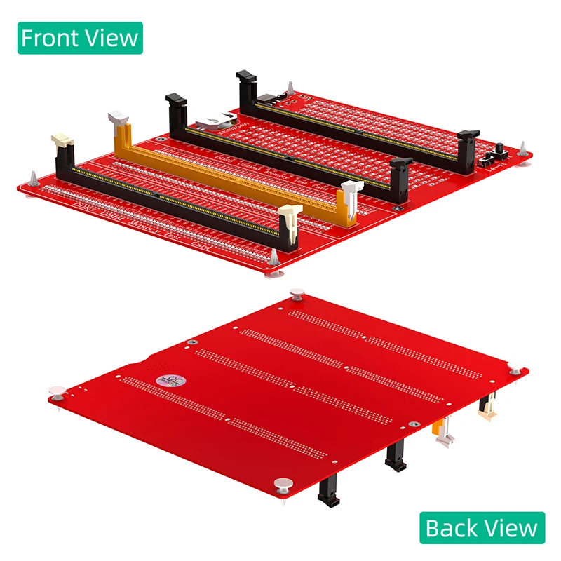 DDR3/4/5 RDIMM/UDIMM Memory Tester with LED Indicator Type C Power Supply Test Button Desktop Computer DDR3/4/5 Memory Test Card