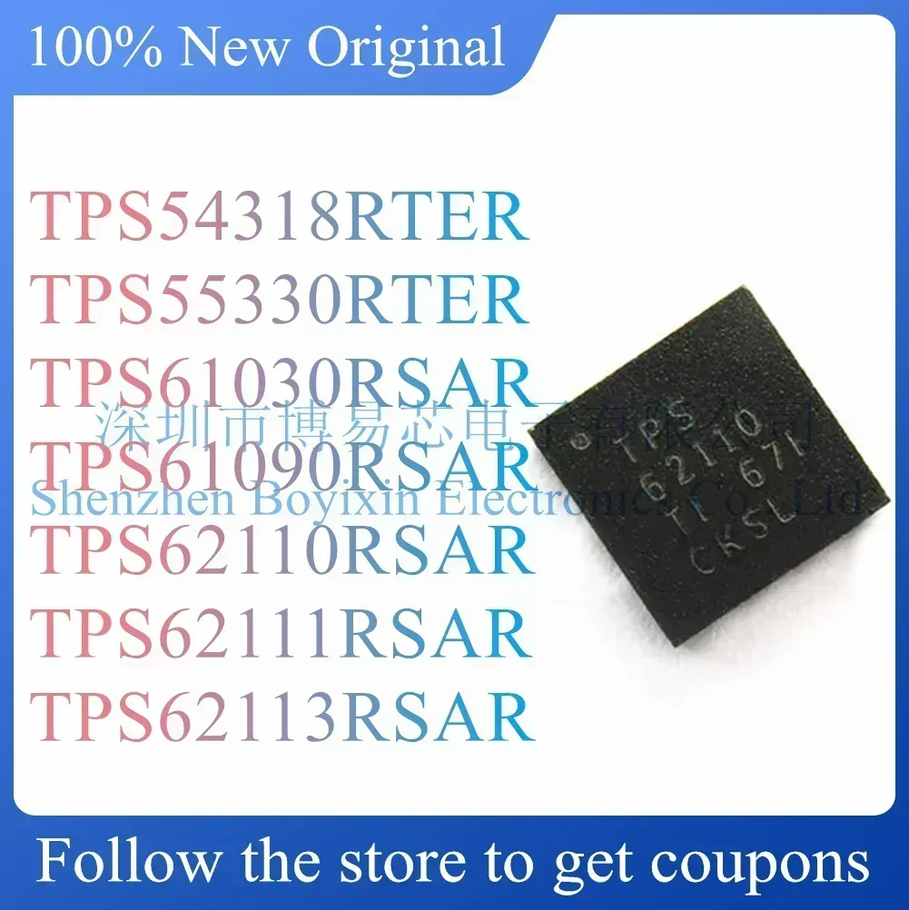 

TPS54318RTER TPS55330RTER TPS61030RSAR TPS61090RSAR TPS62110RSAR TPS62111RSAR TPS62113RSAR Standard version