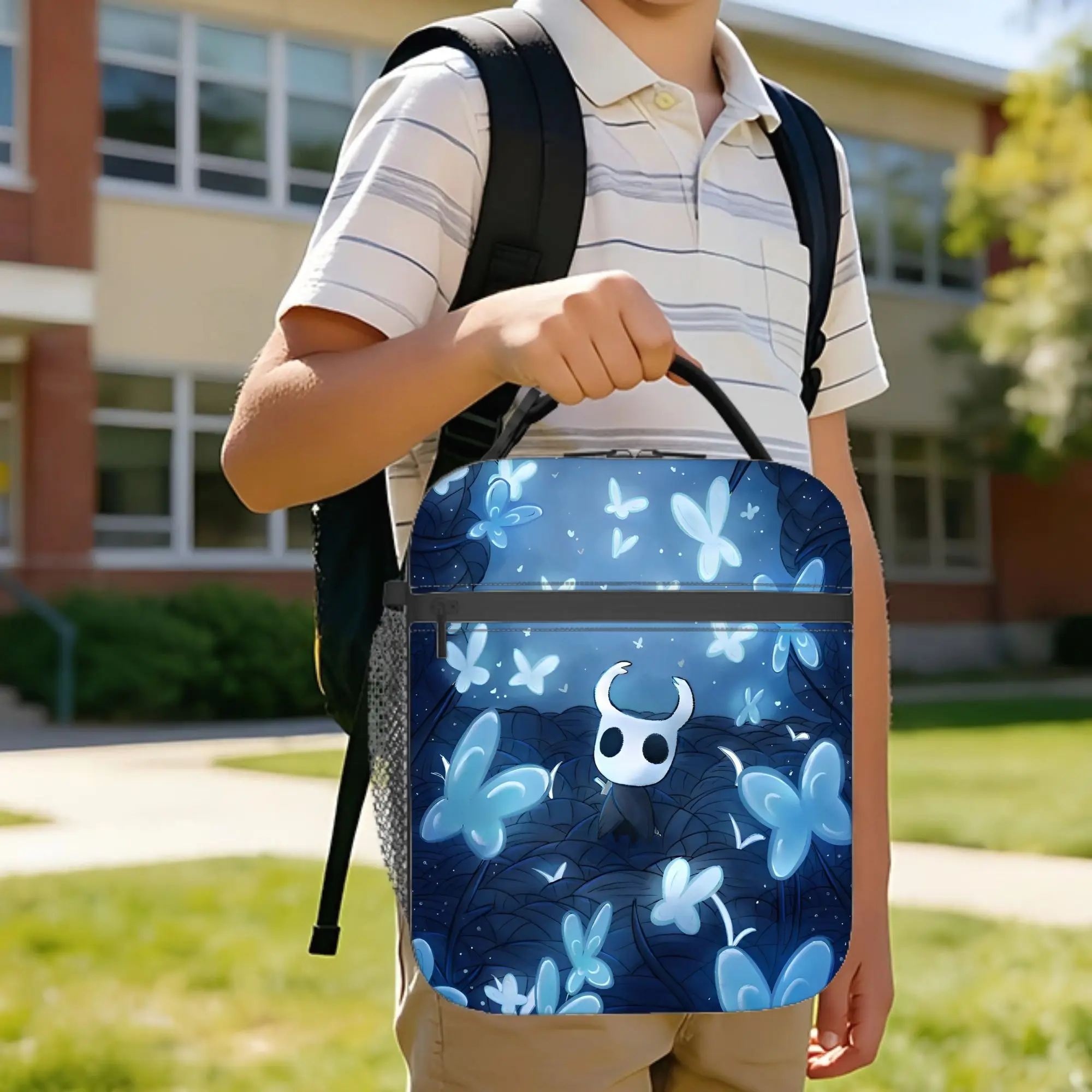 Hollow Knight Games  Insulated Lunch Bag Leakproof Aesthetics Lunch Container Cooler Bag Tote Lunch Box Food Handbags