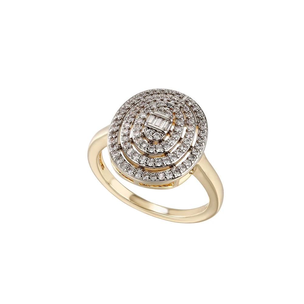 Französisches Retro-Schmuckset mit ovalem, mehrschichtigem Zirkon-Inlay, Ohrringe und Ringe, zweiteiliges Set, hochwertige Accessoires für Bankette und Hochzeiten. – Detail 11