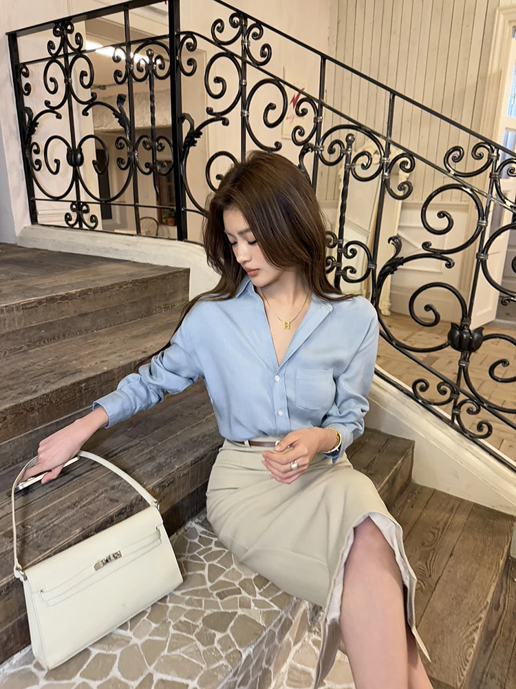 H Han Queen Solid Bodycon Long Skirt Women Sexy Elegant High Waist Summer Fashion Simple Work Sheath Pencil Maxi Skirts