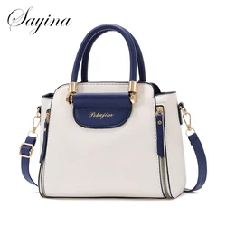 2024 New Design Women Leather Handbags Designer Ladies Hit Color Shoulder Bag Single Crossbody Bags European Fashion Handbag