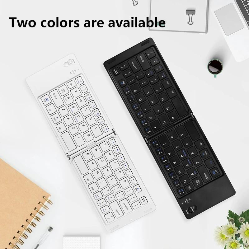 

Новая мини-складная беспроводная клавиатура, тонкая портативная Bluetooth-клавиатура, перезаряжаемая складная клавиатура для IOS, Windows, Android 2026