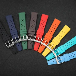 20mm FKM Watch Strap Hight Quality 22mm Sport Watch Band Quick Replacement Diving Waterproof Fluoro Rubber Bracelet