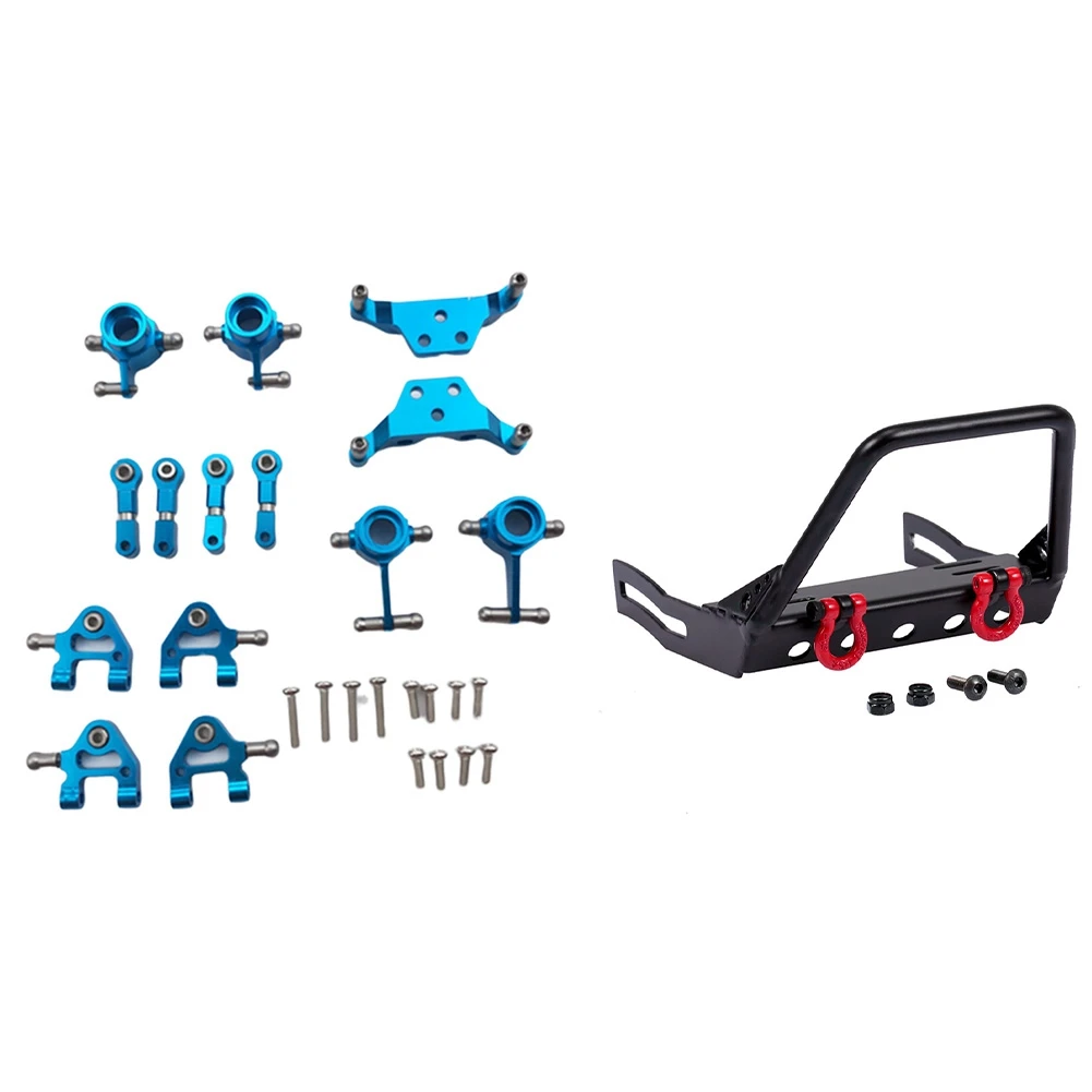 

M15K-Metal Upgraded Parts Steering Cup Swing Arm Shock Absorber Plate Set With Metal RC Rock Crawler Car Front Bumper