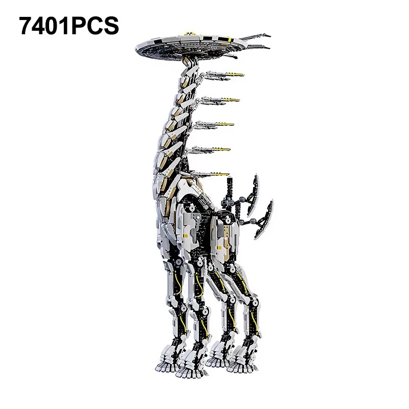 7400pcs MOC Bricks Huge Horizon Zero Dawned Tallneck Building Blocks Model Giraffe Building Blocks for Adults Collection