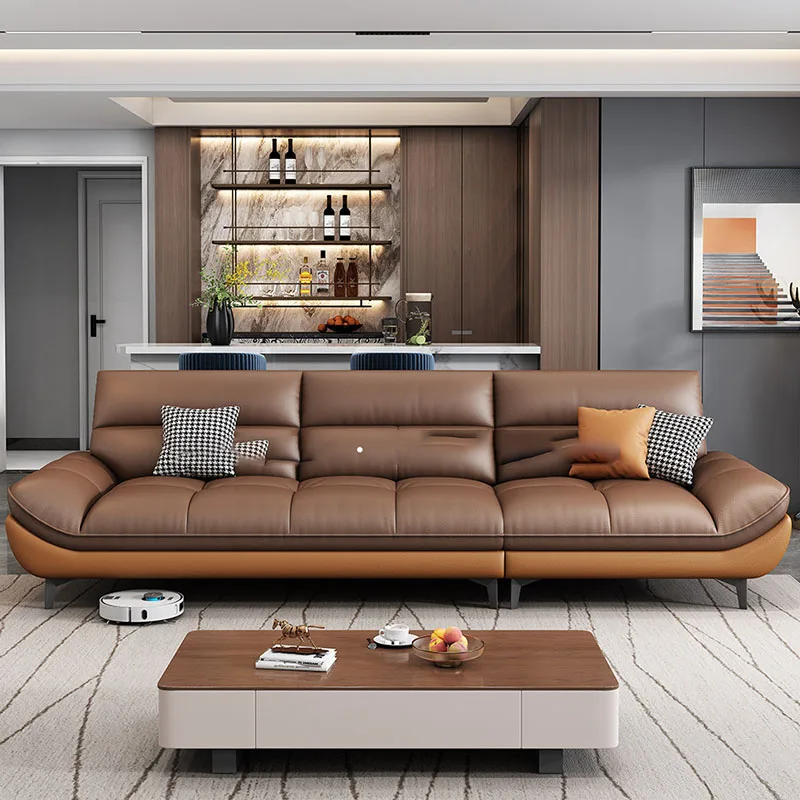 Cloud Leather Living Room Sofas Designer Bedroom Modern Luxury Recliner Outdoor Sofa Armchair Couch Muebles Trendy Furniture - view 3