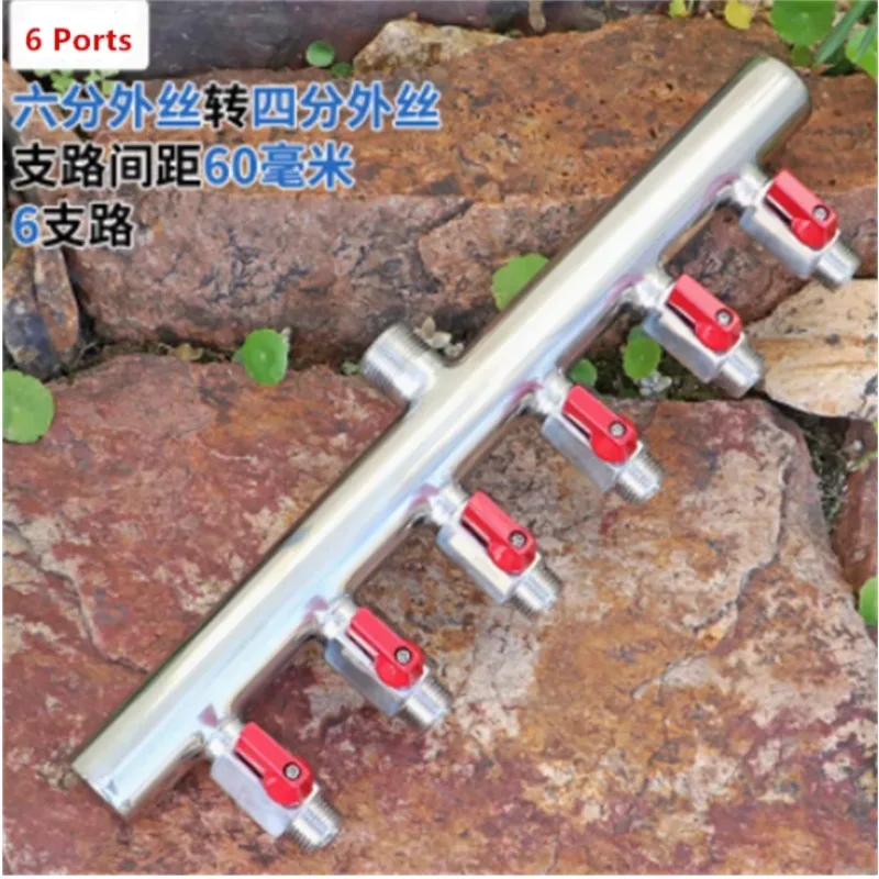 

Переключатель шарового клапана из нержавеющей стали 304, водоотделитель, переключающий клапан для воды, масла и газа, коллектор воды, вход 1 дюйм, внешний G3/4-