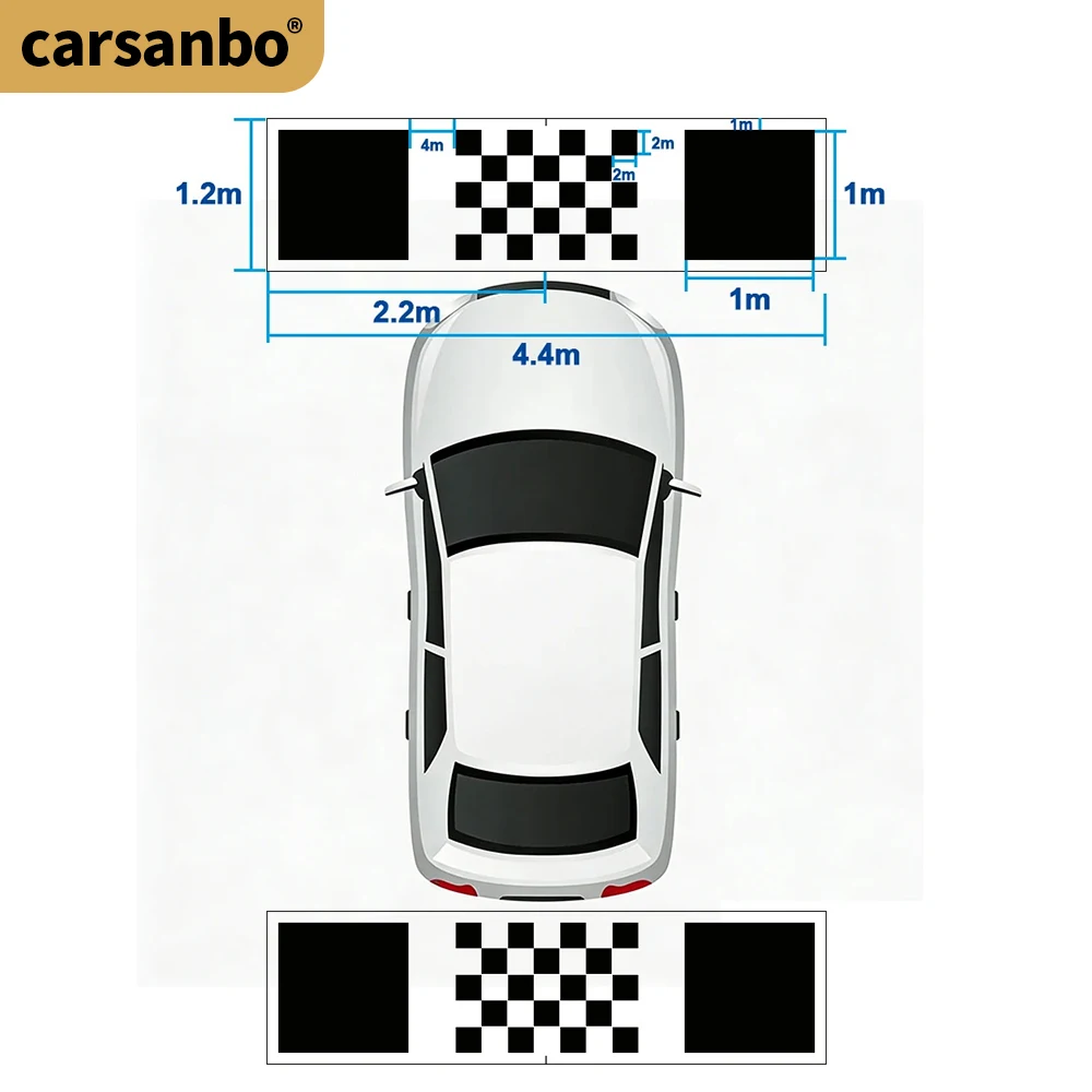 

Carsanbo 3D Car Calibration Cloth for 360 Panoramic Image System Surround Bird View Camera Debugging Cloth Size 4.4x1.2M 2PCS