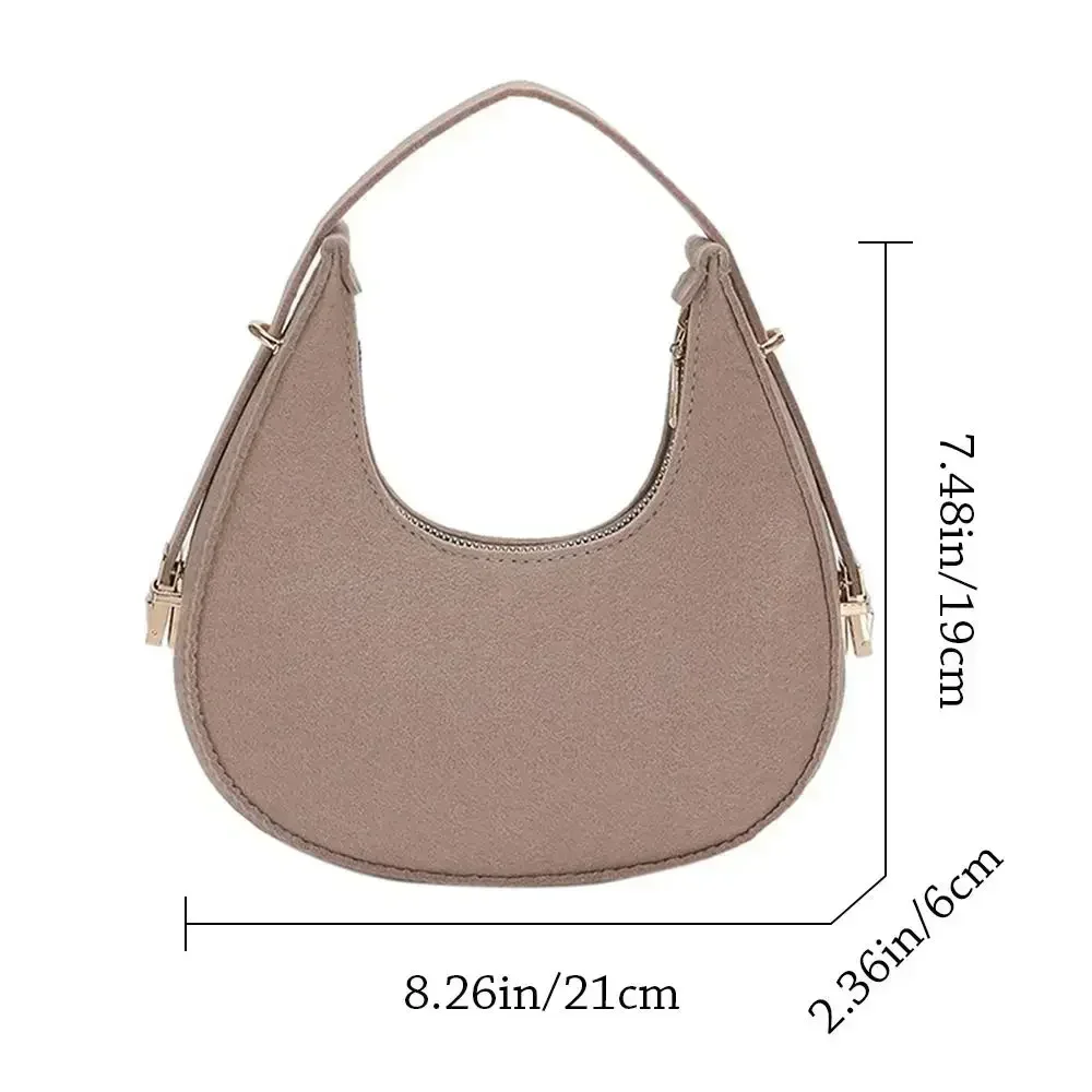 BBA050   Women's Fashion Small Clutch Handbags Retro Solid Color PU Leather Shoulder Underarm Hobos Bag