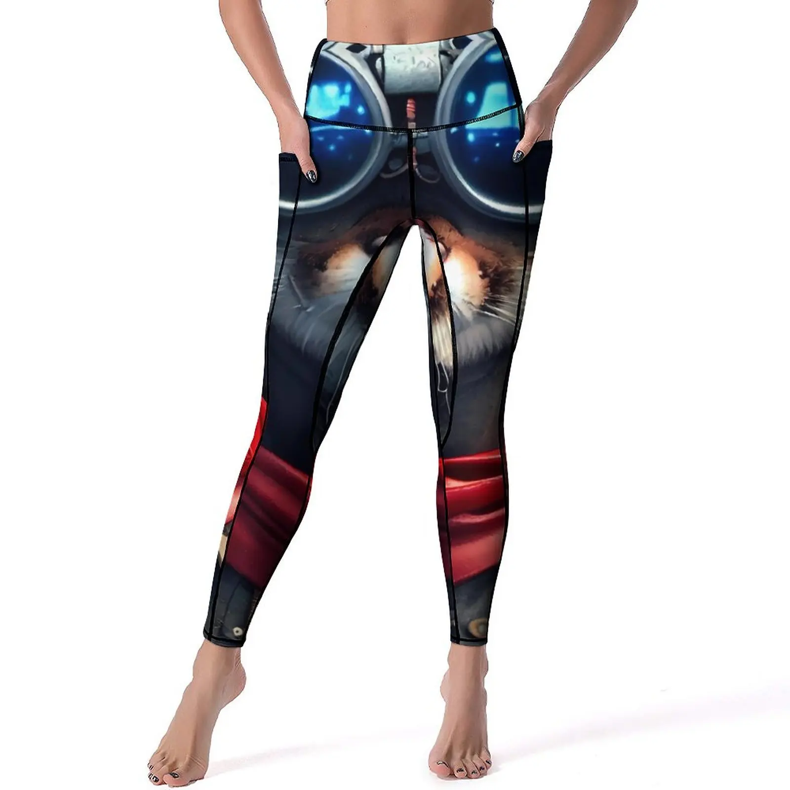 Engraçado pirata Animal Stretch Leggings, Calças de Yoga, Treino, Puma, Push Up, Kawaii, Calças Justas Esportivas Personalizadas, Presente