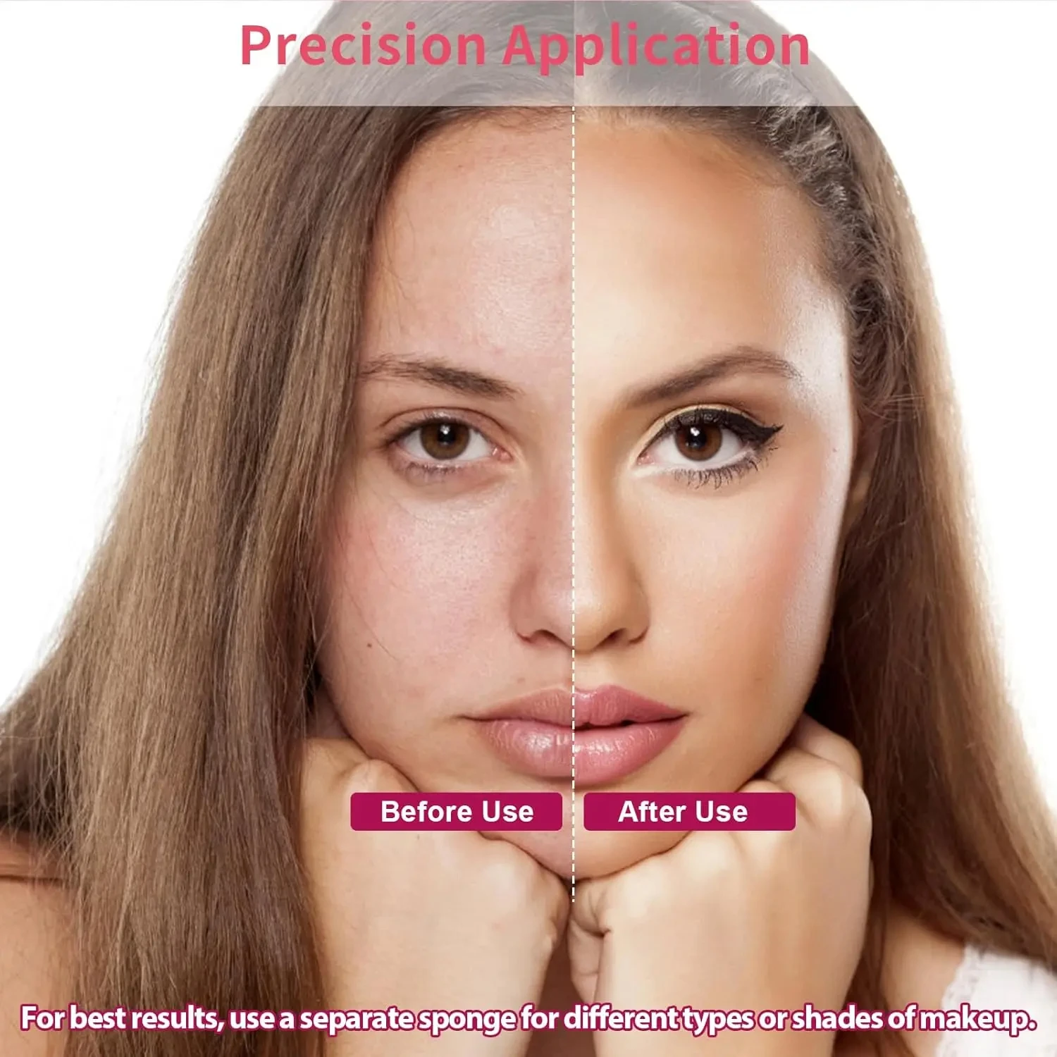 24개입/팩 신제품 메이크업 스펀지 웨지, 얼굴 파운데이션용 라텍스 프리 삼각형 화장 스펀지