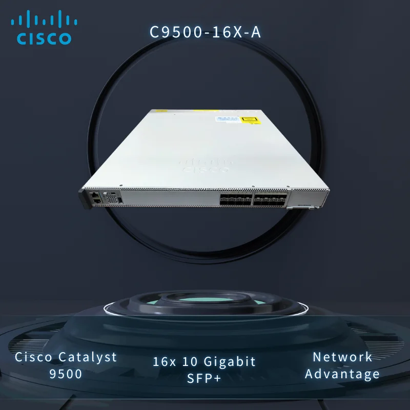 Ciscos Catalyst C9500-16X-A Stock Brand New Switches  Poe 16 Advantage Ports 4 Gigabi SFP Uplinks Seal SNMP Function C9500-16X-A