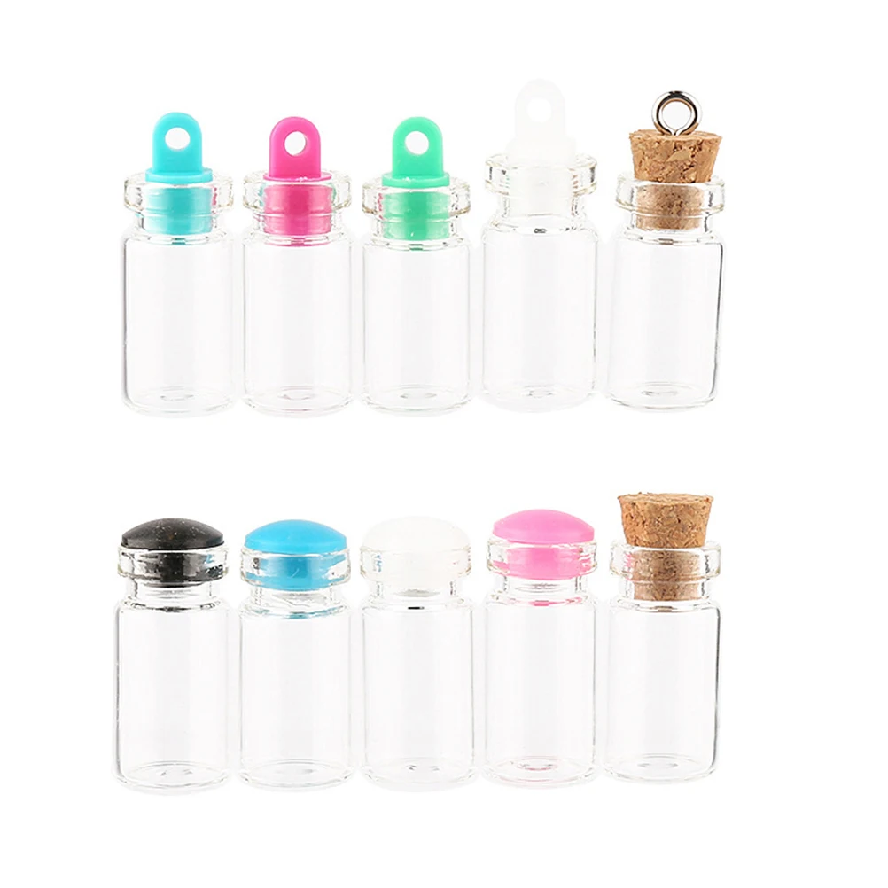 50 قطعة زجاجات الرغبات الصغيرة الزجاج واضح الجرار الصغيرة 12x24 مللي متر مع الفلين الخشبي DIY بها بنفسك رسالة الانجراف زجاجات قلادة الديكور هدية #1