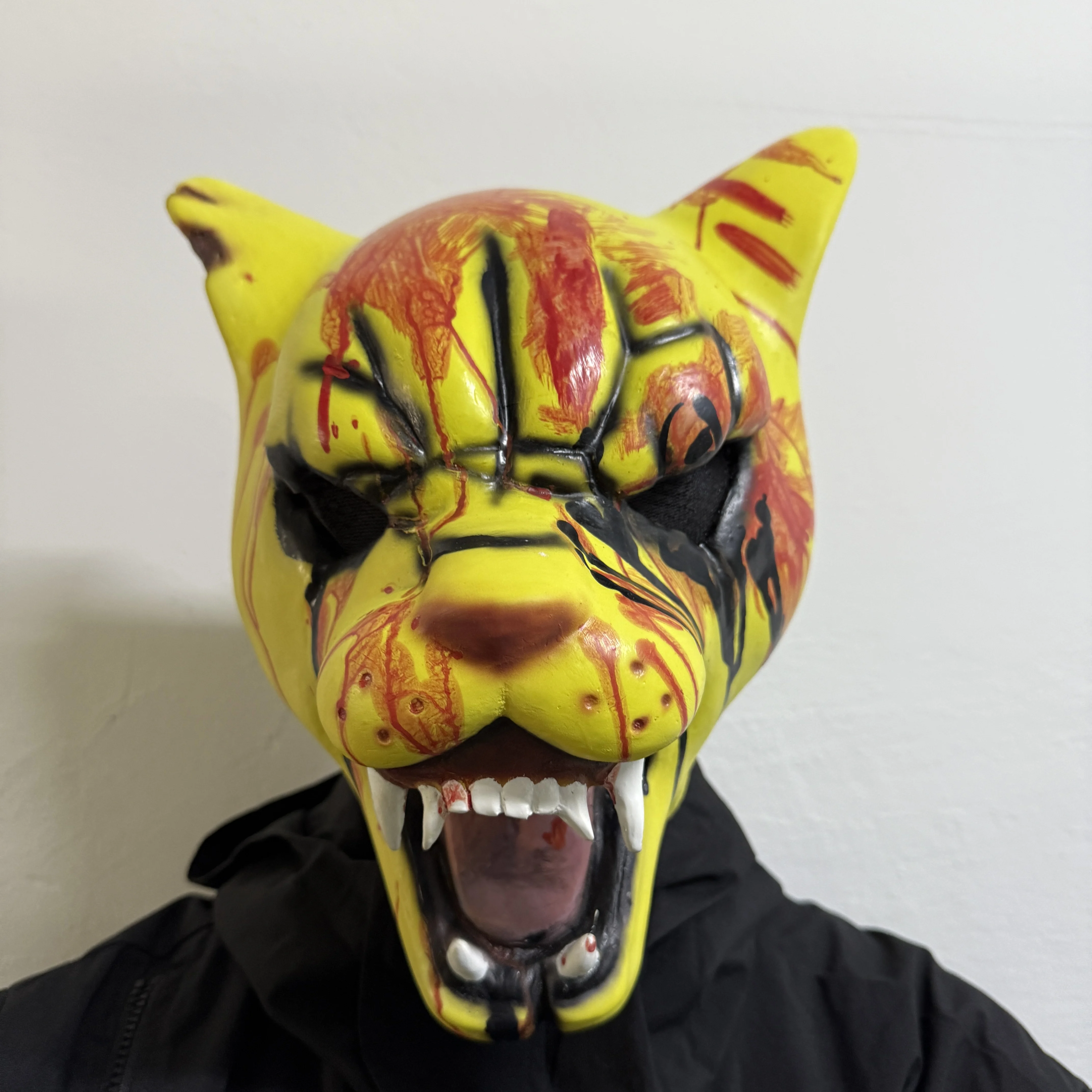 Erschreckendes Biest Miami Tony Mask Bloody Tiger Style Erschreckende Latexmaske | Halloween Party Rollenspiel Kostüm Requisiten, geeignet – Detail 5