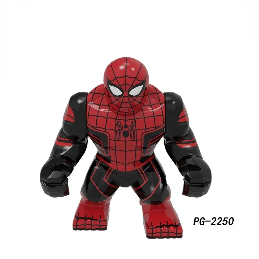 مكعبات بناء مارفل خارقة لشخصية الرسوم المتحركة سبايدر مان ديدبول هالك لبنات البناء هدية لعبة ألغاز للأطفال