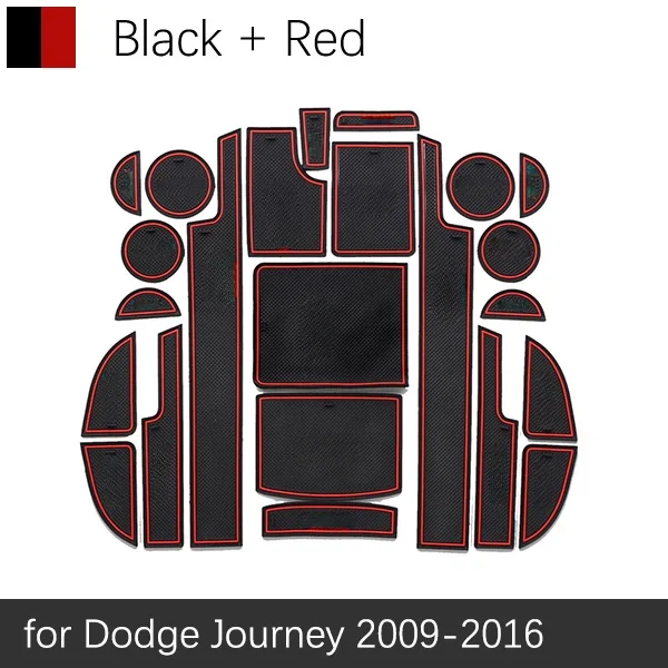 Anti-Slip Gate Slot Mat Rubber Coaster for Dodge Journey JC Fiat Freemont 2009 - 2016 SRT R/T Accessories Stickers 2011 2015