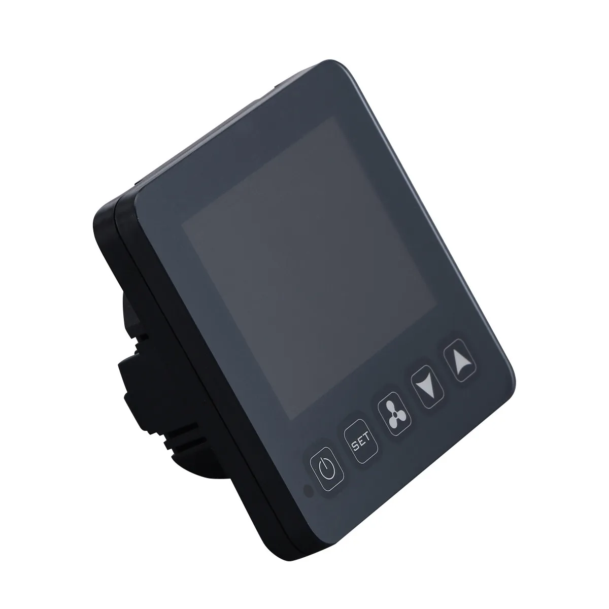 Wireless Black Programmable Thermostat Touch Screen Cooling Heating Controller with Large LCD Display for Central Air