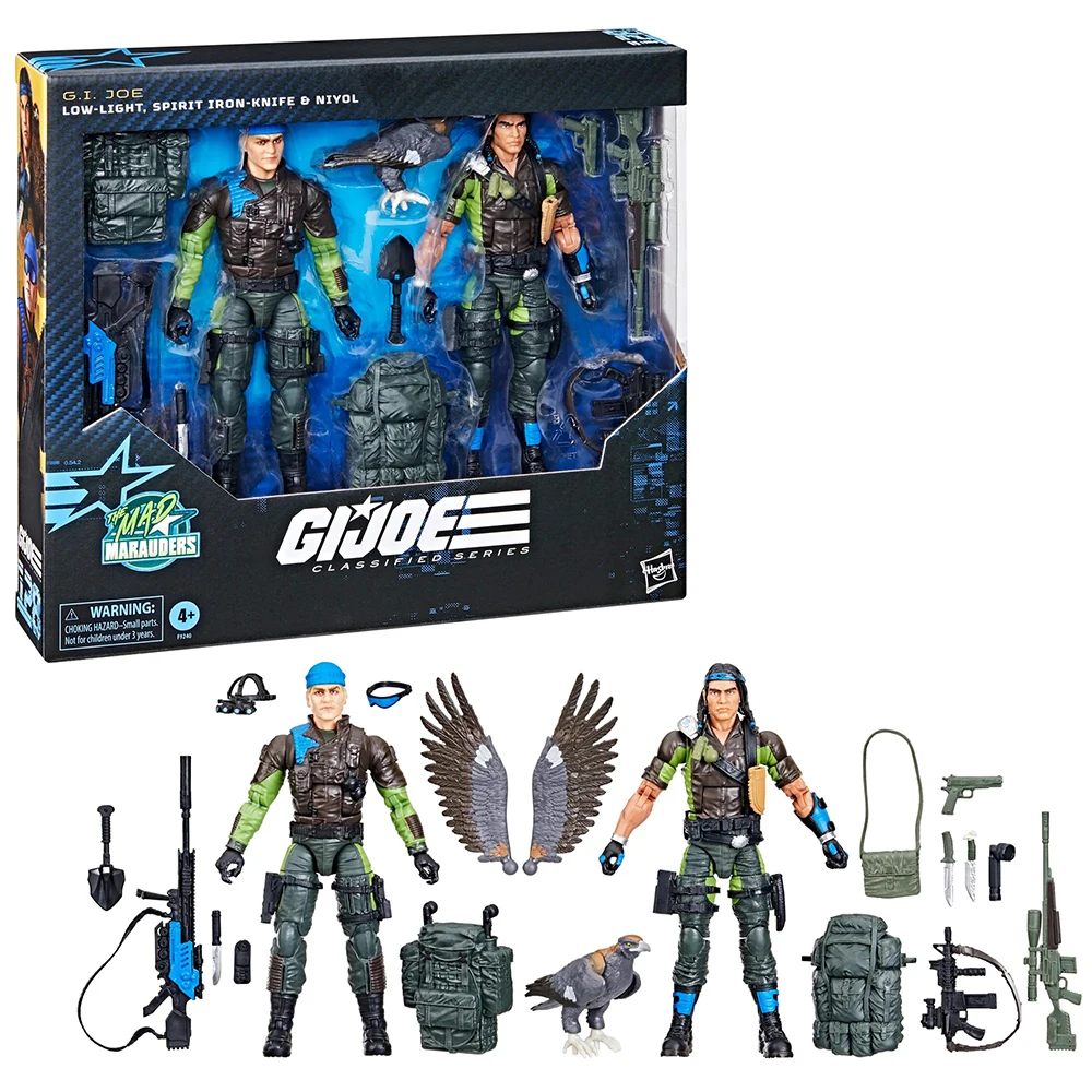 In Stock Original Hasbro G.I. Joe Classified Series #128 Mad Marauders Low-Light, Spirit Iron-Knife & Niyol Collectible Figures