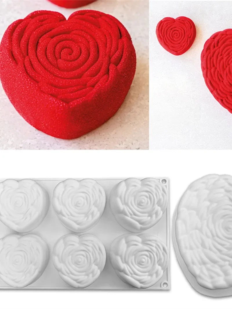 

Art High Valentine's Day 8-inch mousse cake mold 6 even love layer silicone mold DIY chocolate baking tool