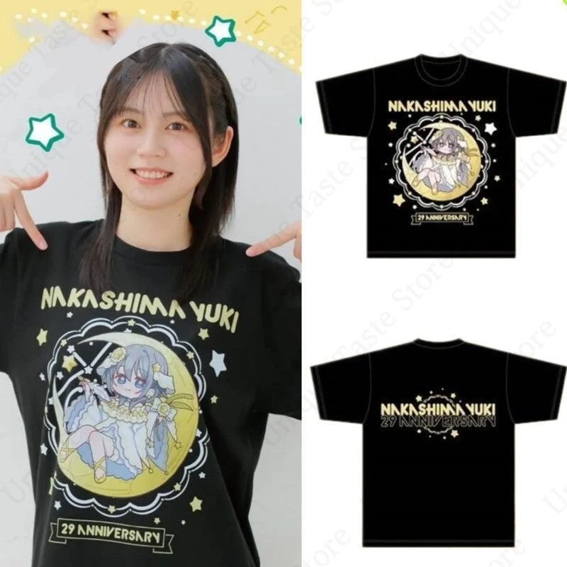 ‌BanG Dream T Shirt Roselia ‌Nakashima Yuki Birthday Event 2026 Same T-shirt Men Women High Quality Cotton Short Sleeve Tee Tops