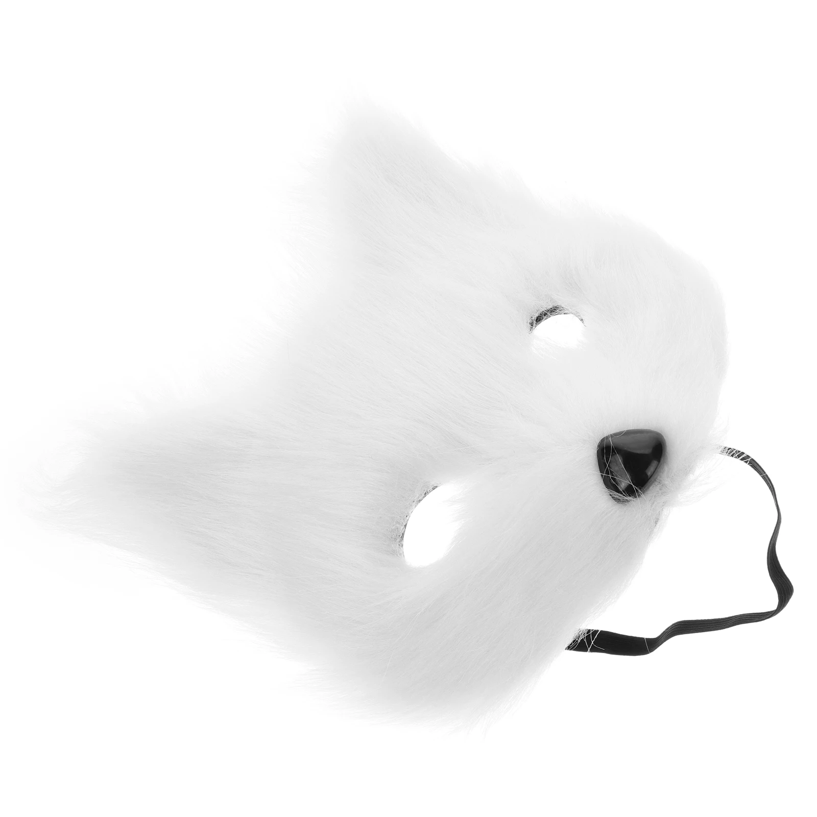 

Half Face Animal Mask Furry Fox Cat Nose Hair Blank Masks Costume Props Breathable Halloween Party Accessories