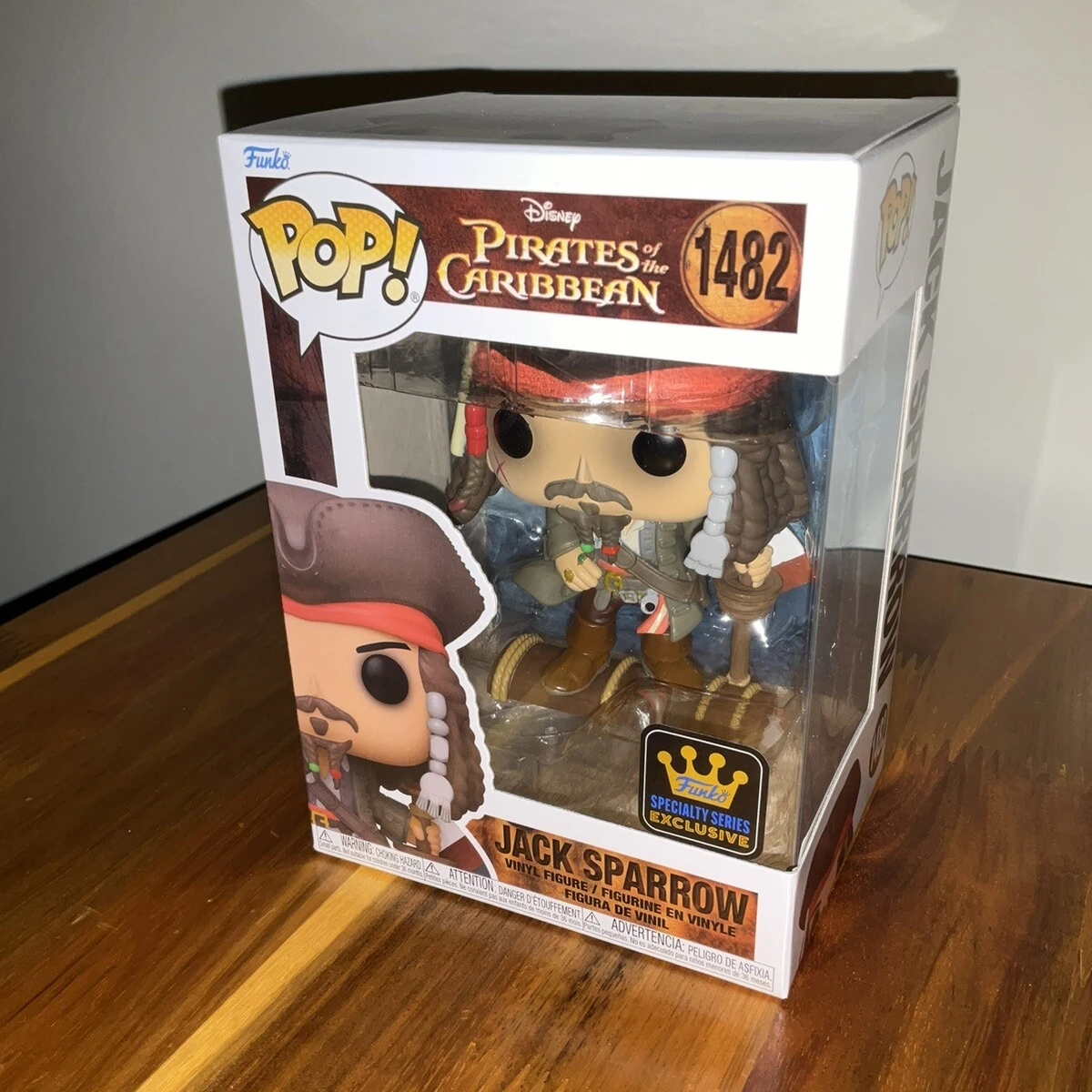 Figura de Jack Sparrow de Piratas del Caribe de Disney # 1482 Funko Pop, Figura Coleccionable Oficial Licenciada, Edición Limitada, Regalo para Fans