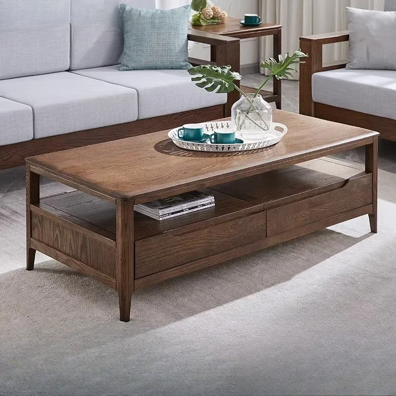 Nordic Solid Wood Coffee Table for Living Room Scratch Resistant Sturdy Construction Premium Quality Smooth Surface