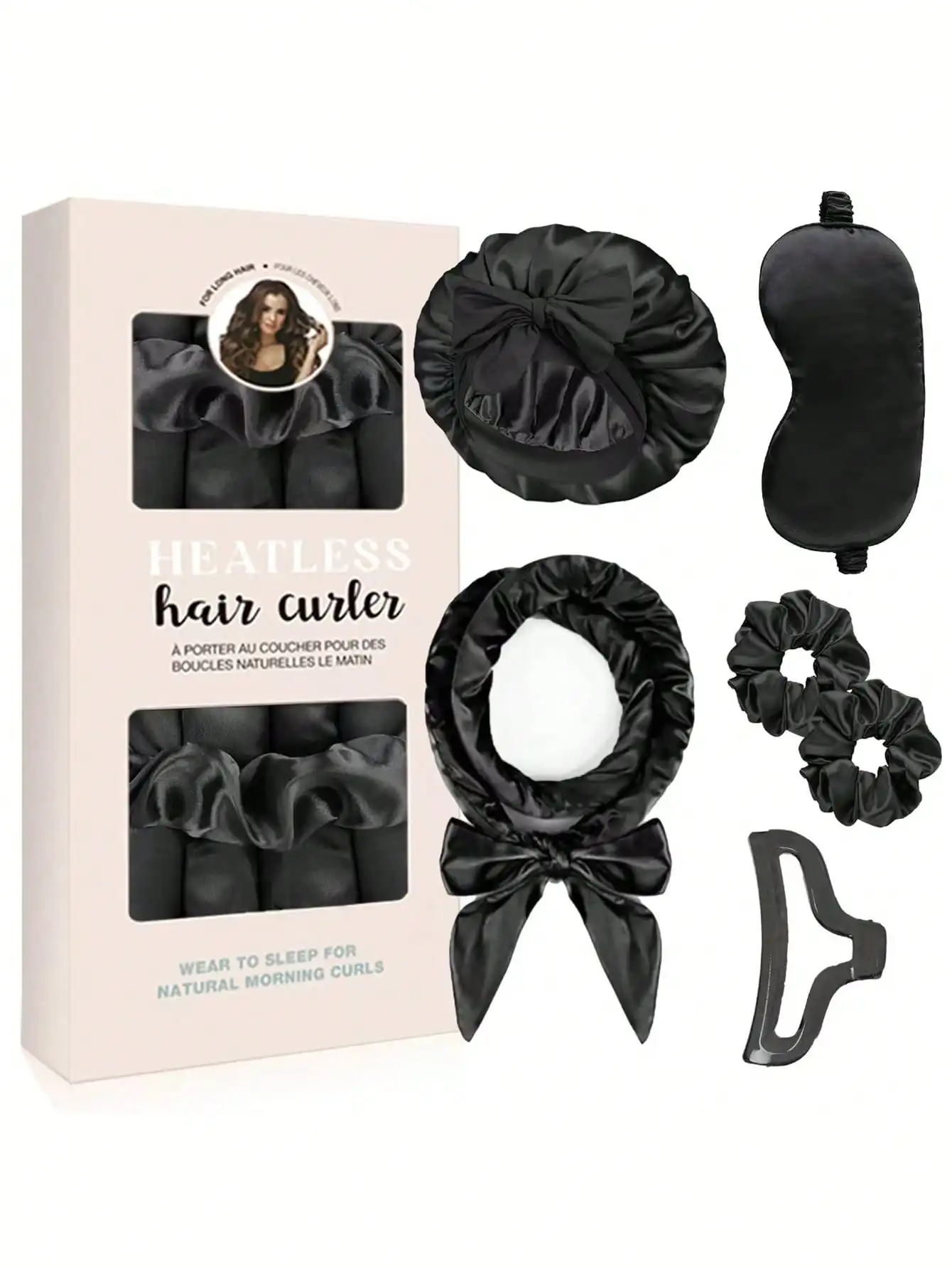 

Lazy Person's Heatless Hair Curling Iron Hair Band Flowing Ribbon Hairstyling Set Hair Wave Hair Relaxer Sleep Gift Box Set