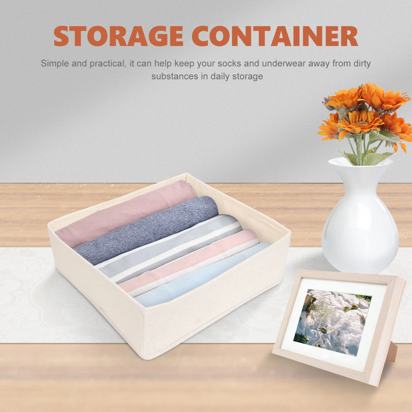 

Underwear Storage Case Foldable Cloth Organizer Bedroom Wardrobe Container Household Clothes Box For Socks Towel