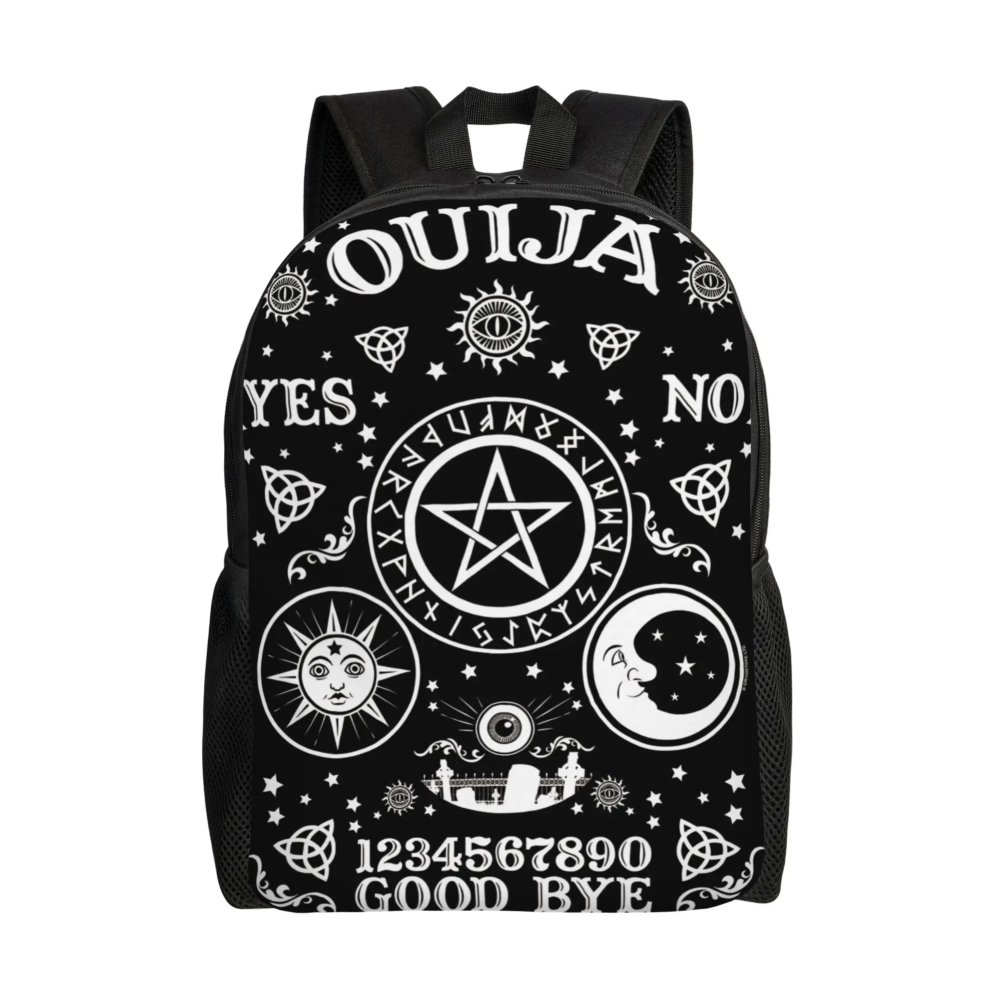 Ouija Board Backpack for Men Women Casual Student Business Daypack Mystical Sun and Moon Laptop Computer Shoulder Bag Gift