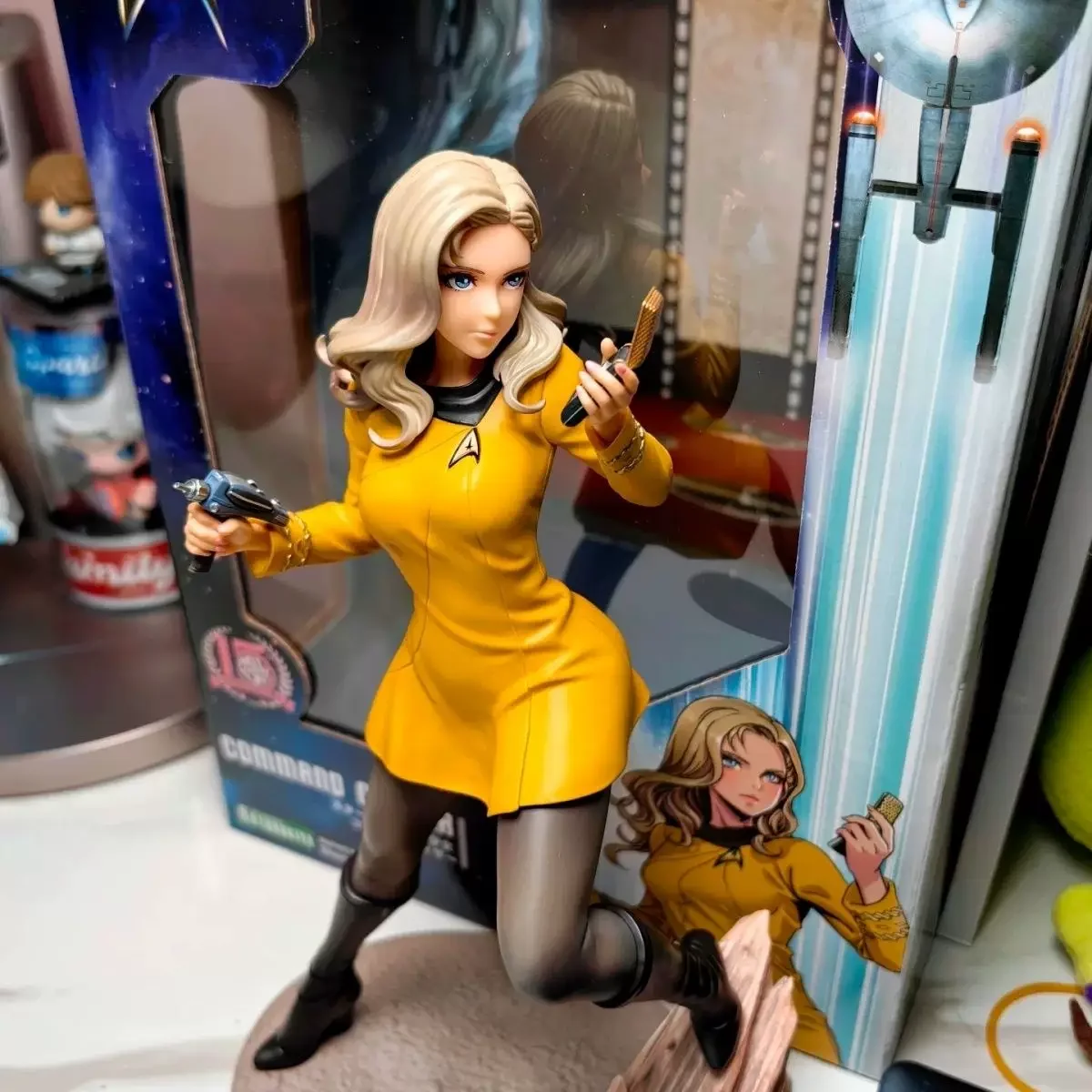 Figura de acción de PVC de 22 cm de Star Trek Commander, modelo de decoración de escritorio, juguete, estatua, muñeca, regalo sorpresa