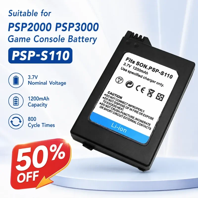 

For PSP2000 PSP3000 Game Console Battery PSP-S110 Replacement